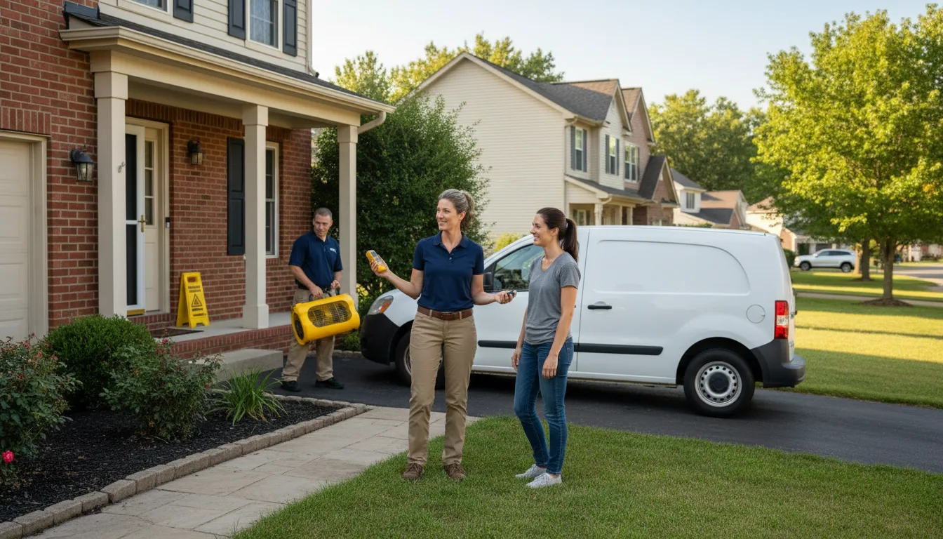 Residential water damage restoration in Galesburg, IL